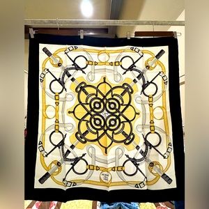 Hermes Eperon d’Or silk scarf